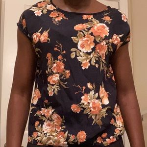 Forever 21 dark flower blouse